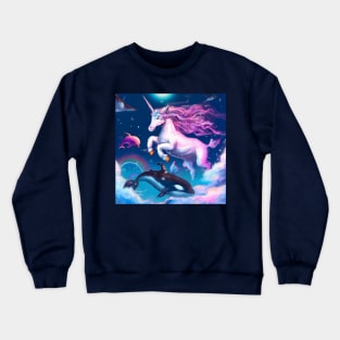 Unicorn with Sea Creatures Crewneck Sweatshirt